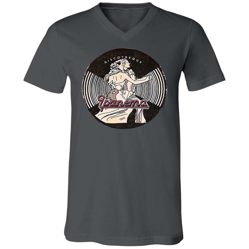 Unisex V-Neck T-Shirt - 8JHXYJDR - Asphalt - 12