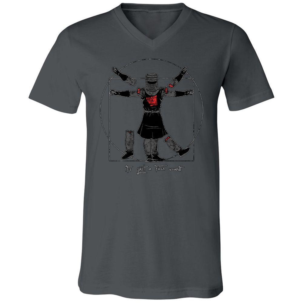 Unisex V-Neck T-Shirt - AB9LAFF1 - Asphalt - 12