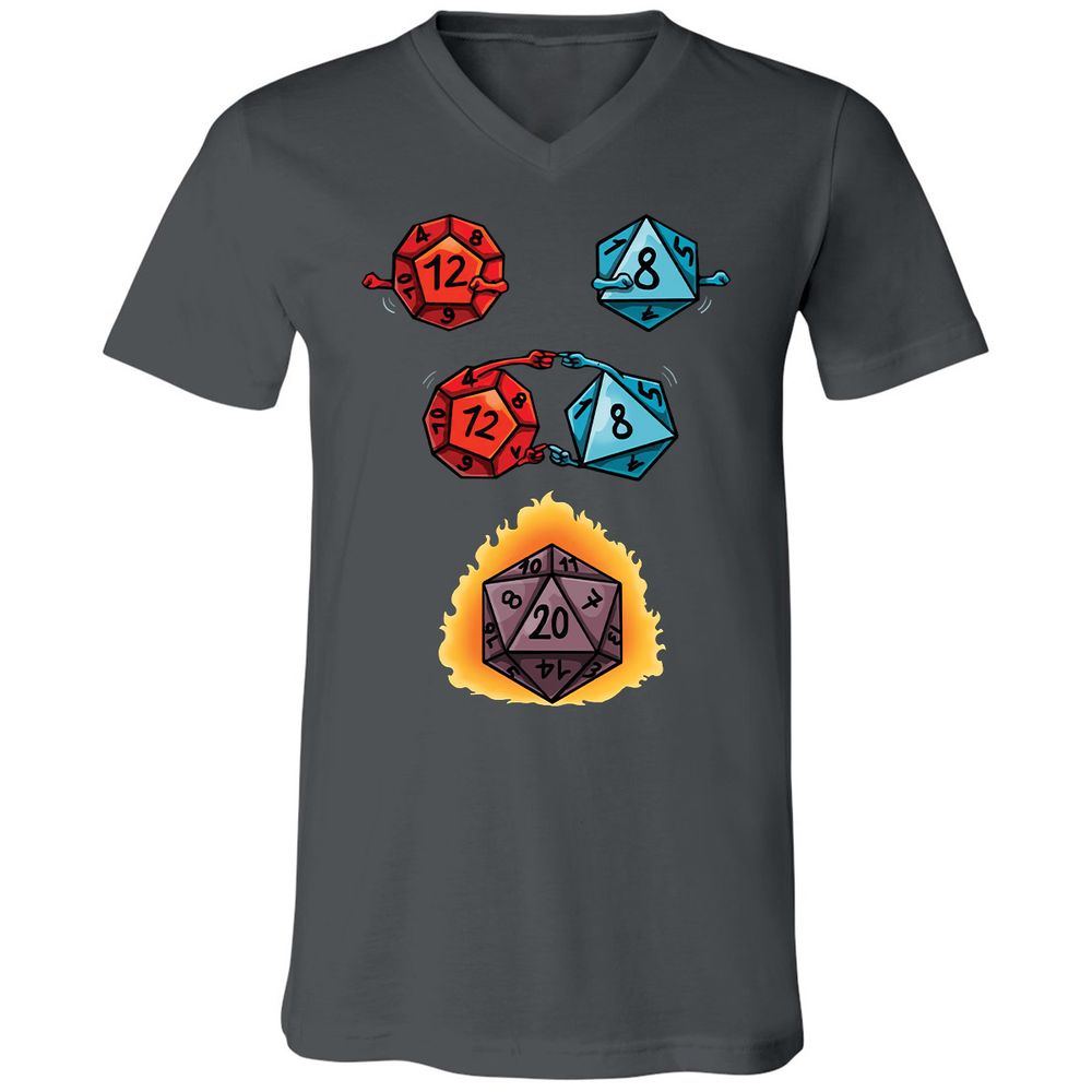 Unisex V-Neck T-Shirt - T1C7CTR4 - Asphalt - 12