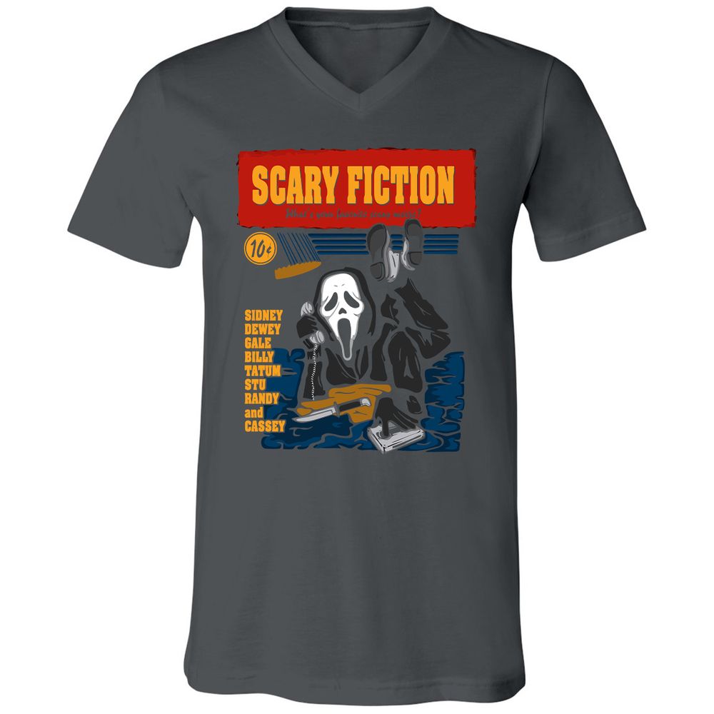 Unisex V-Neck T-Shirt - F9CJXN3E - Asphalt - 12