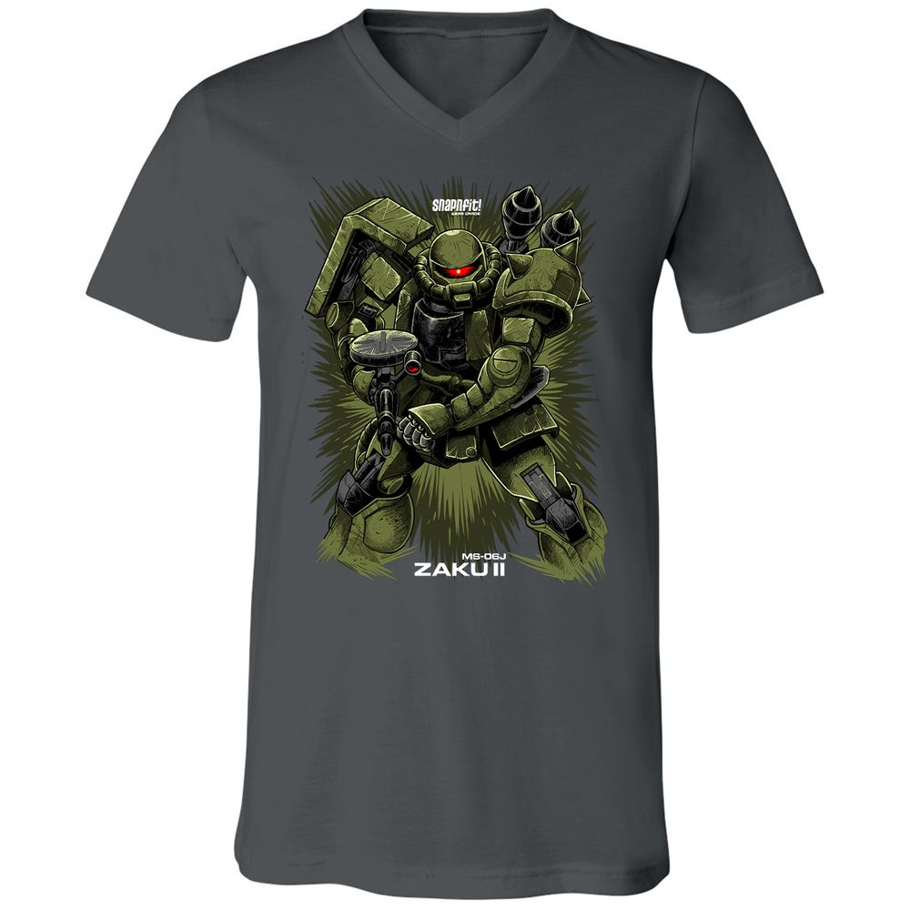 Unisex V-Neck T-Shirt - X85NZQ89 - Asphalt - 12