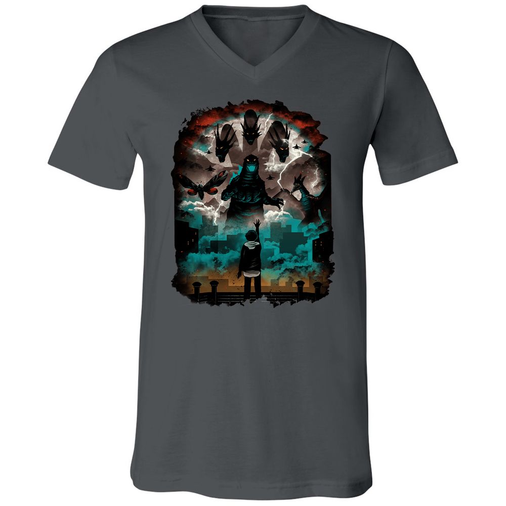 Unisex V-Neck T-Shirt - EYG1DP3Z - Asphalt - 12