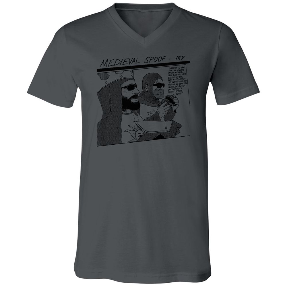 Unisex V-Neck T-Shirt - AYAUULTF - Asphalt - 12