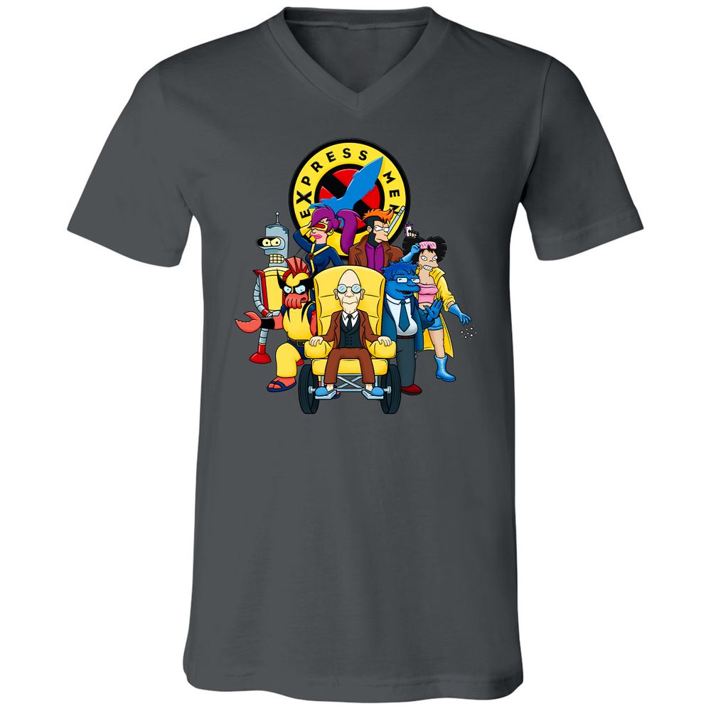 Unisex V-Neck T-Shirt - 8BP8PQS4 - Asphalt - 12