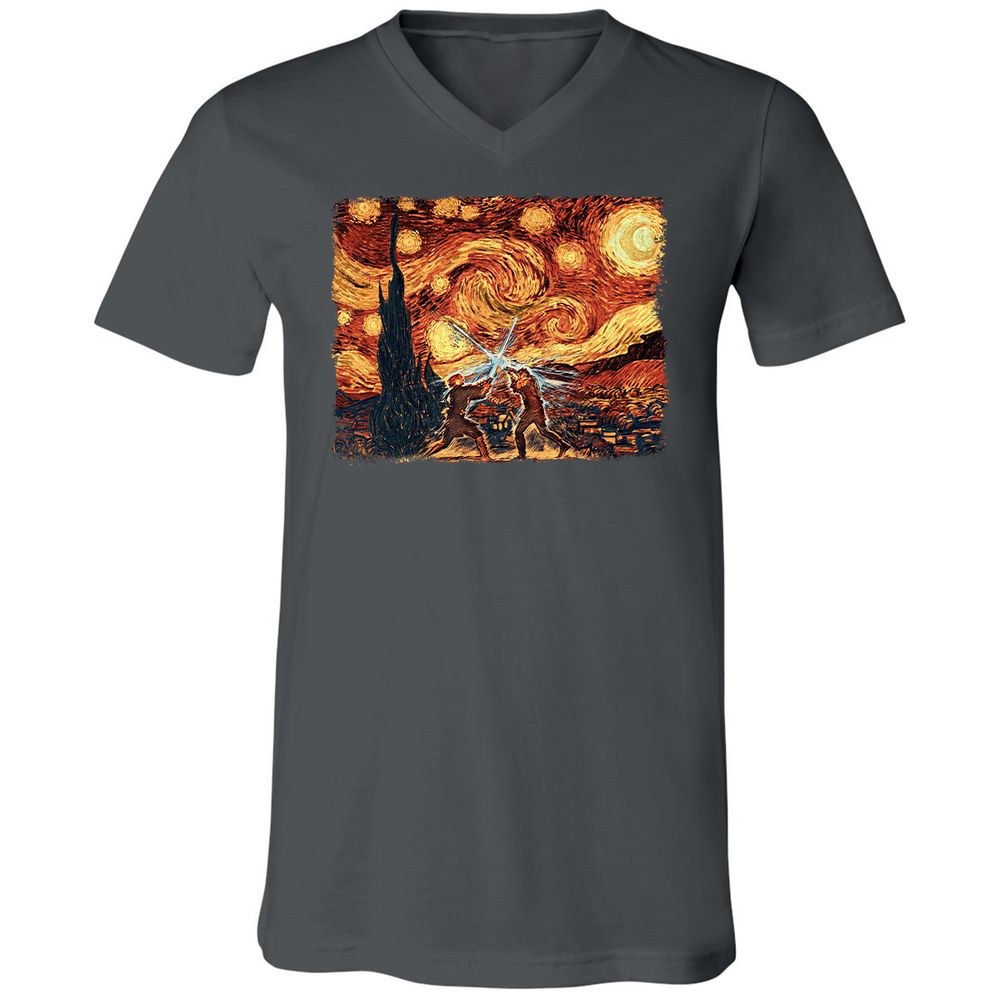 Unisex V-Neck T-Shirt - X2ZUSTTF - Asphalt - 12