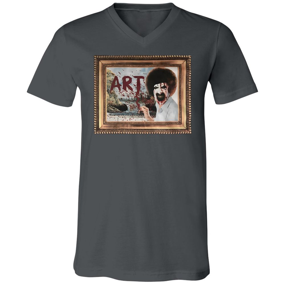 Unisex V-Neck T-Shirt - BWV4E9M1 - Asphalt - 12