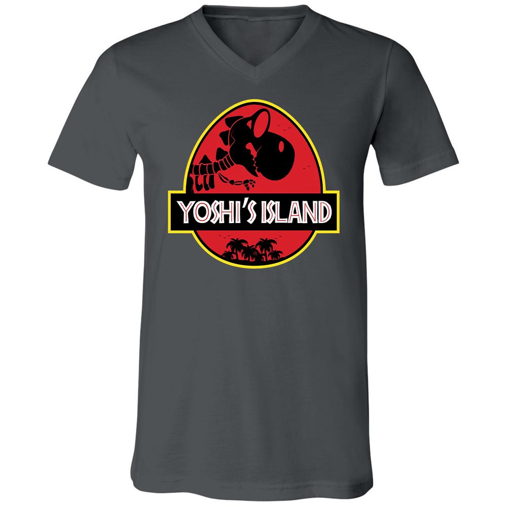 Unisex V-Neck T-Shirt - B3K6EB7L - Asphalt - 12