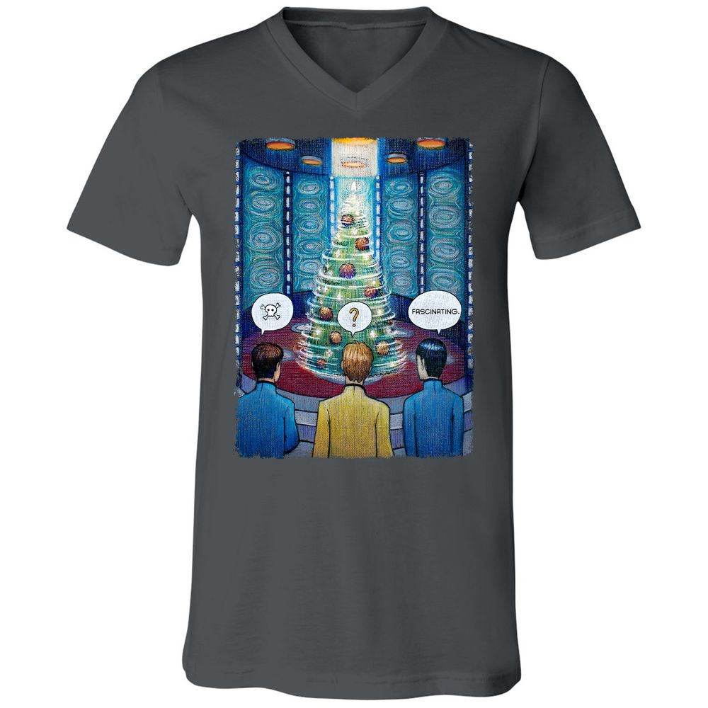 Unisex V-Neck T-Shirt - 6AUT7977 - Asphalt - 12