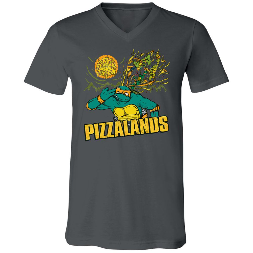 Unisex V-Neck T-Shirt - UQR9CC7Q - Asphalt - 12