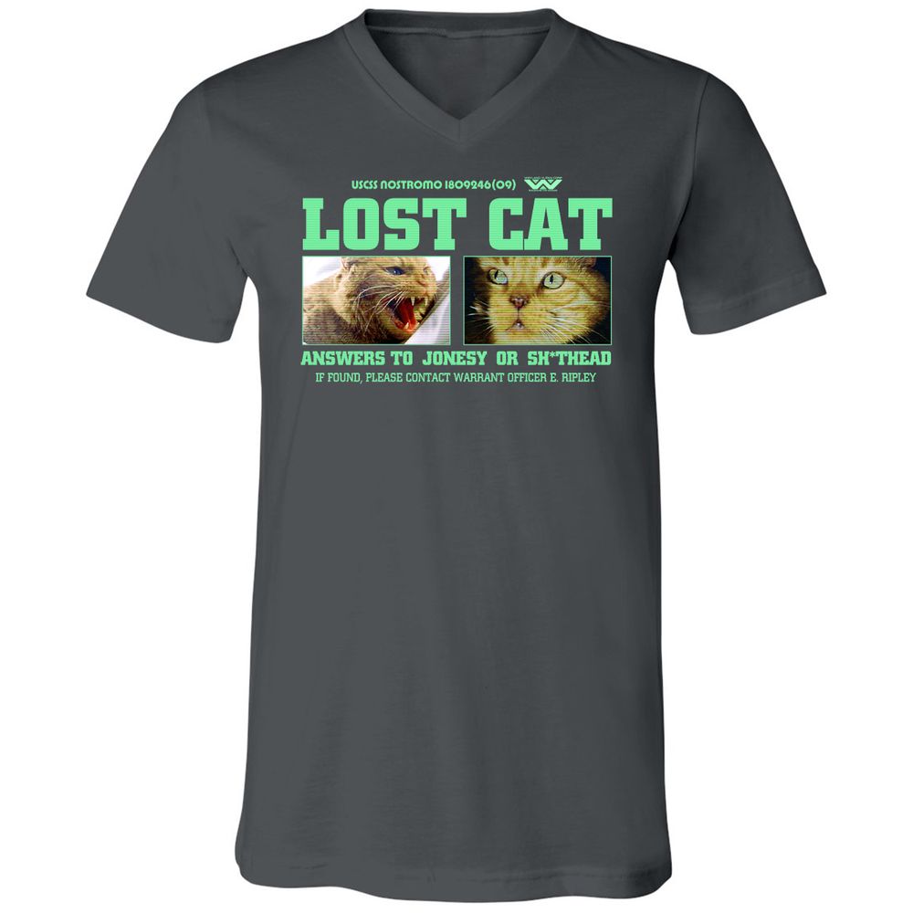 Unisex V-Neck T-Shirt - R84XMN4U - Asphalt - 12