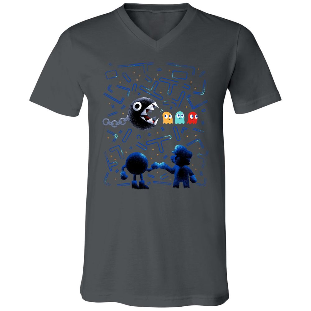 Unisex V-Neck T-Shirt - J5ULUUCA - Asphalt - 12