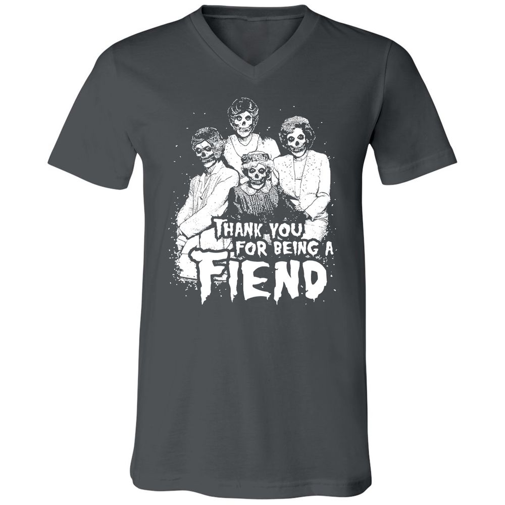Unisex V-Neck T-Shirt - CGZV5FU6 - Asphalt - 12
