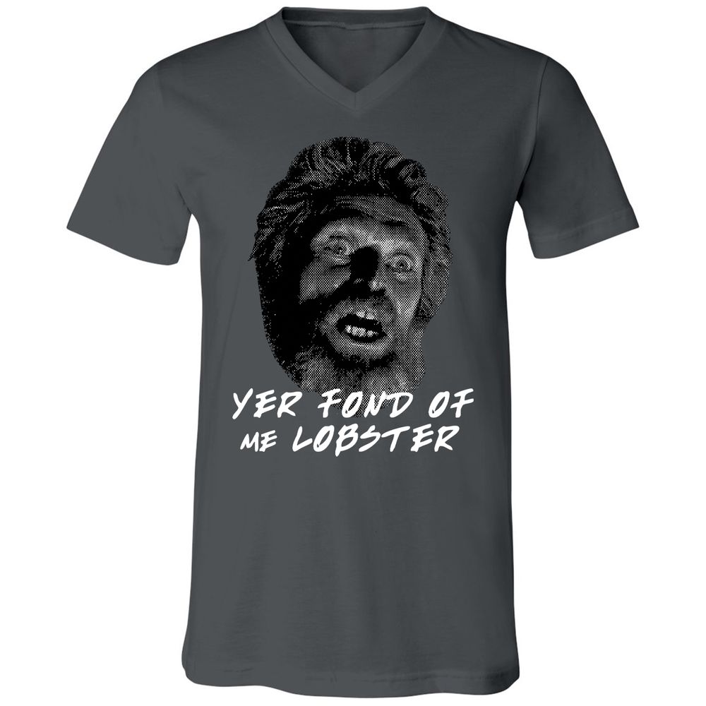 Unisex V-Neck T-Shirt - YQK4AUJL - Asphalt - 12