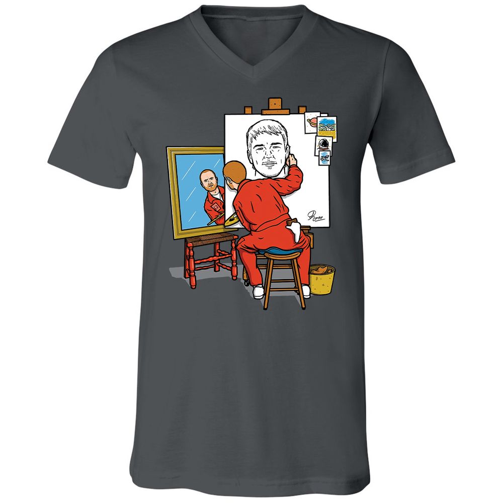 Unisex V-Neck T-Shirt - 1UB88QQL - Asphalt - 12