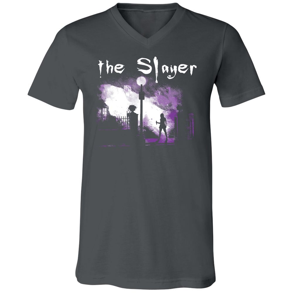 Unisex V-Neck T-Shirt - FD8ZQUEQ - Asphalt - 12