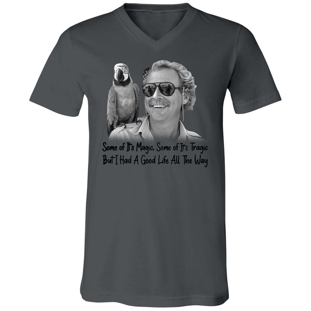 Unisex V-Neck T-Shirt - WWWR79GR - Asphalt - 12