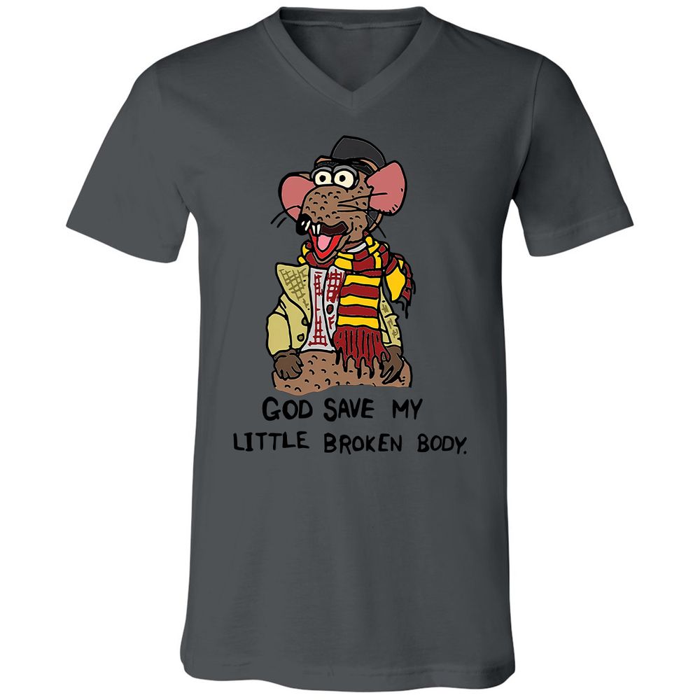 Unisex V-Neck T-Shirt - 5HVVF31D - Asphalt - 12