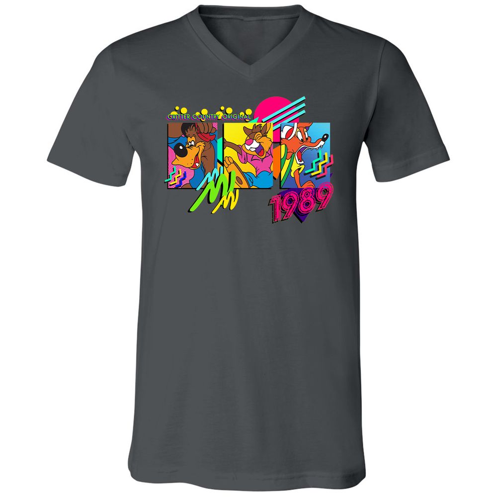 Unisex V-Neck T-Shirt - N6TG3B8S - Asphalt - 12