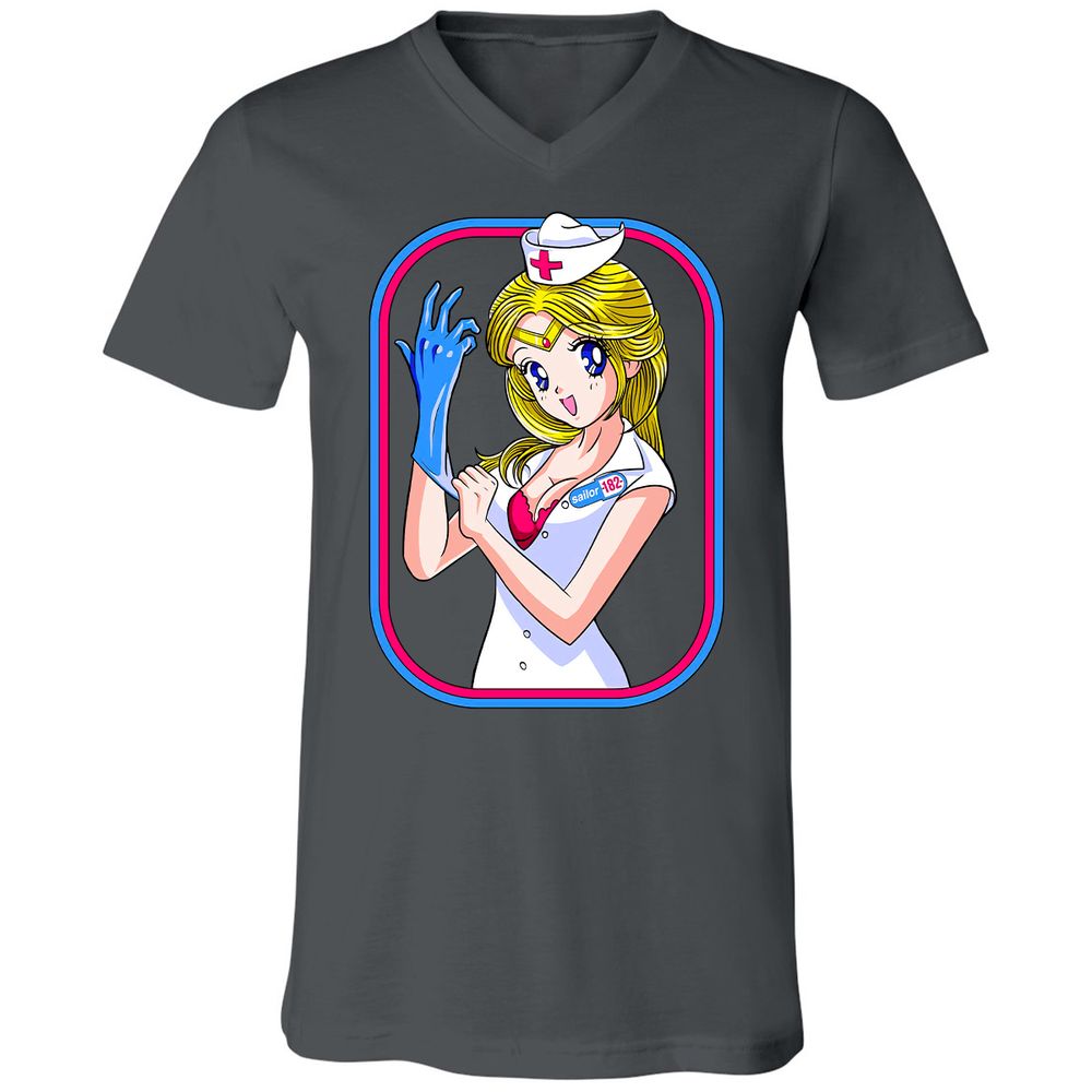 Unisex V-Neck T-Shirt - X7ZT92US - Asphalt - 12