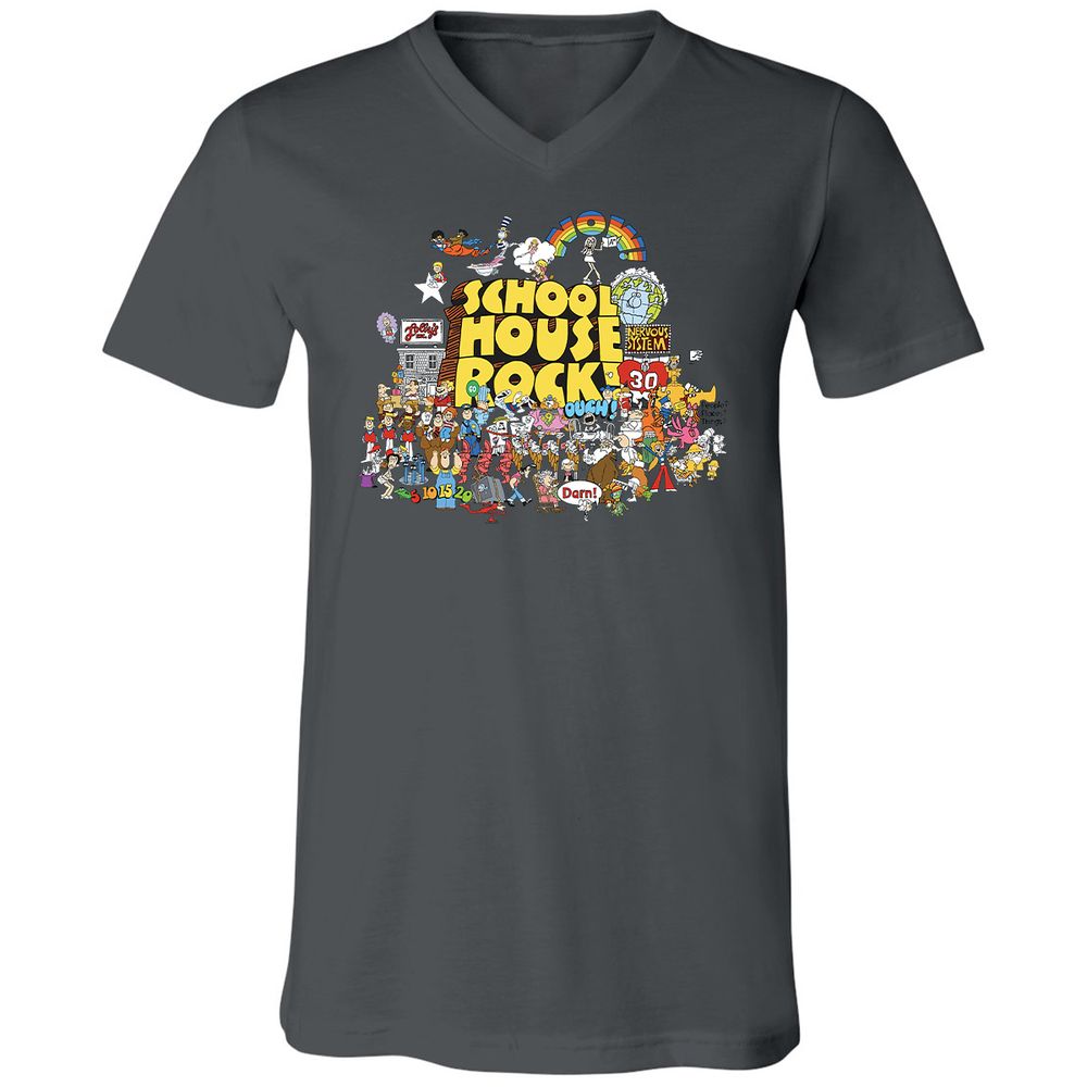 Unisex V-Neck T-Shirt - 9JCS4MXS - Asphalt - 12