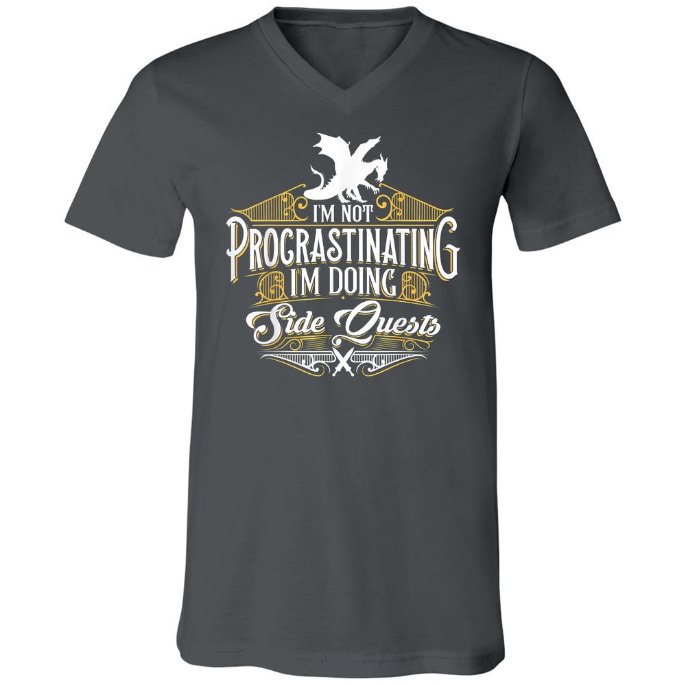 Unisex V-Neck T-Shirt - BCPMN3M7 - Asphalt - 12