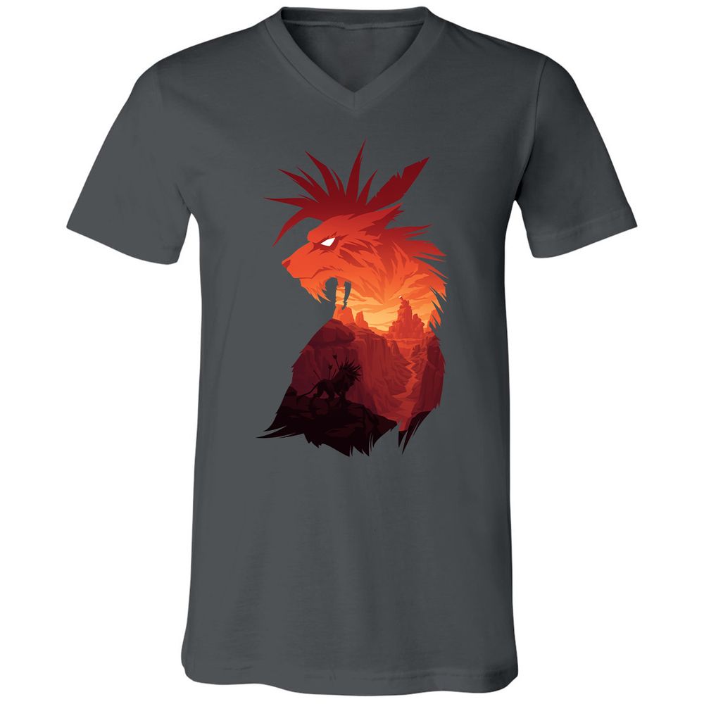 Unisex V-Neck T-Shirt - NLNKSUZ6 - Asphalt - 12