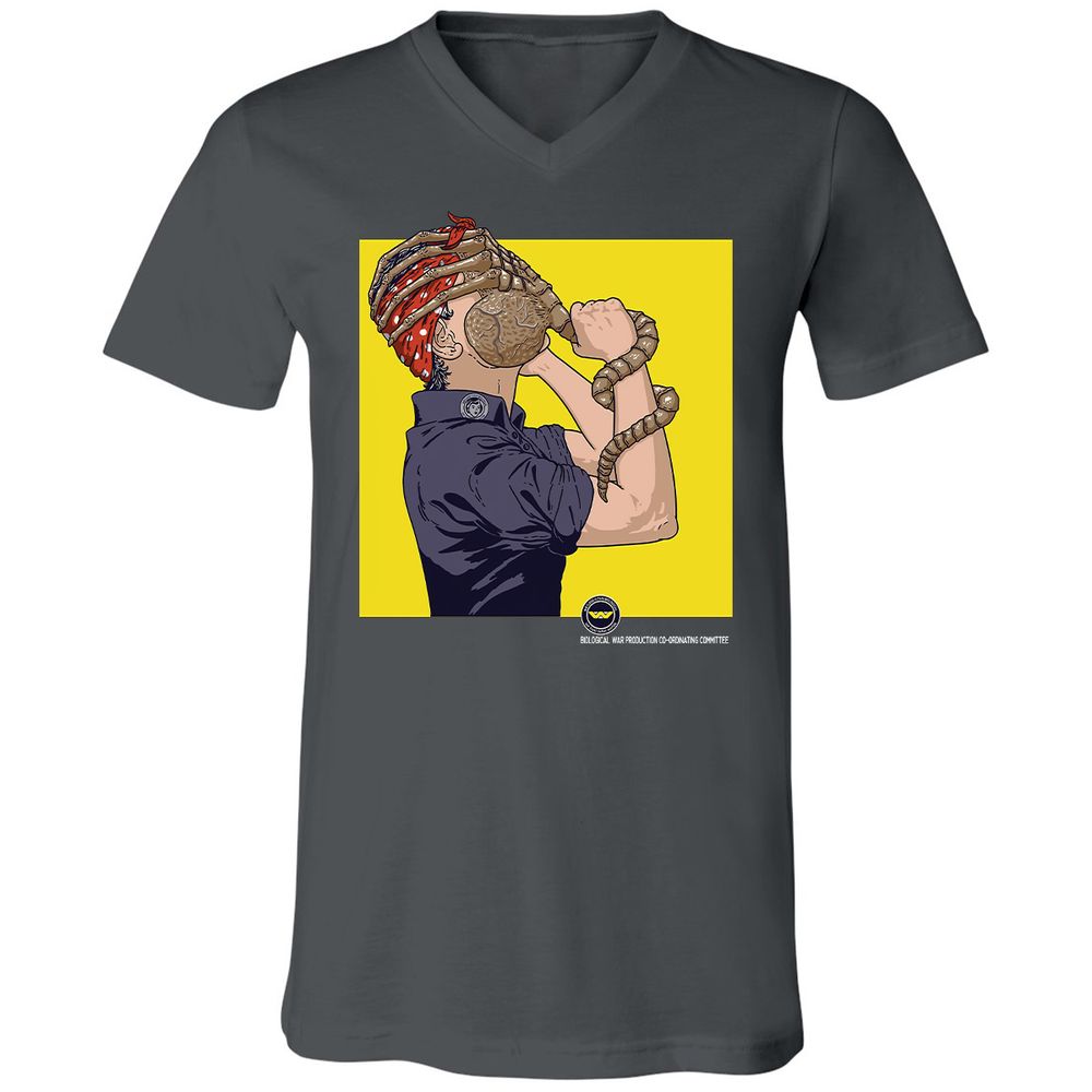 Unisex V-Neck T-Shirt - 2SHD2C9N - Asphalt - 12