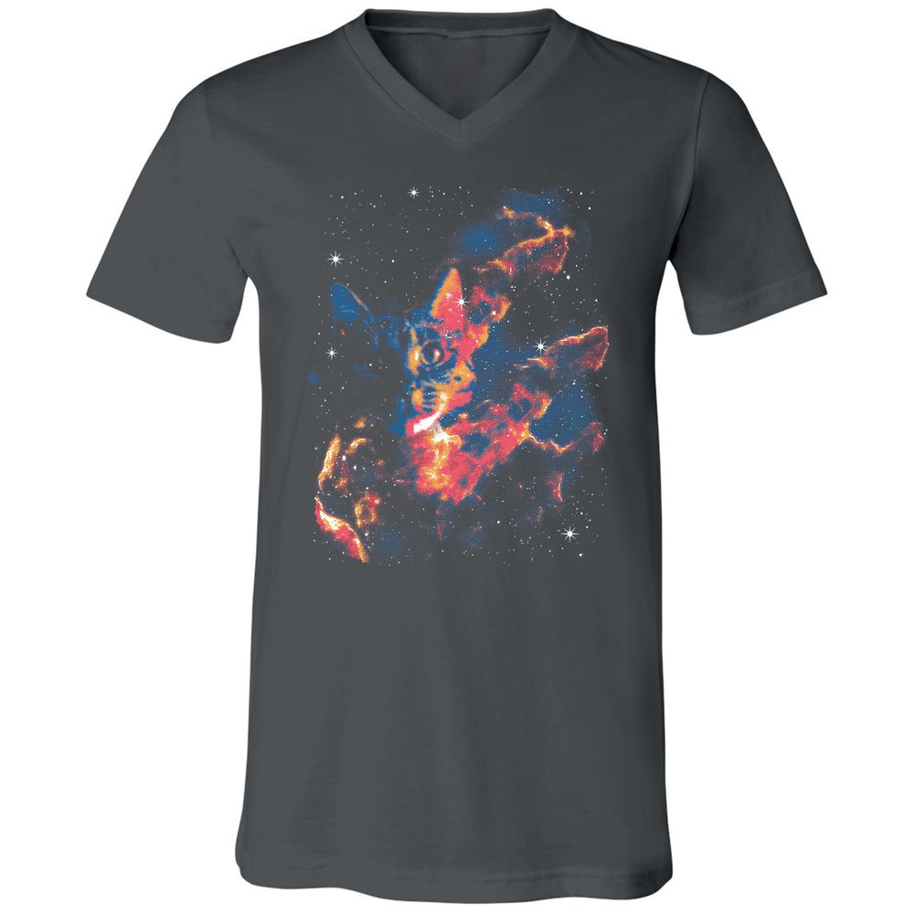 Unisex V-Neck T-Shirt - N1DZJFZX - Asphalt - 12