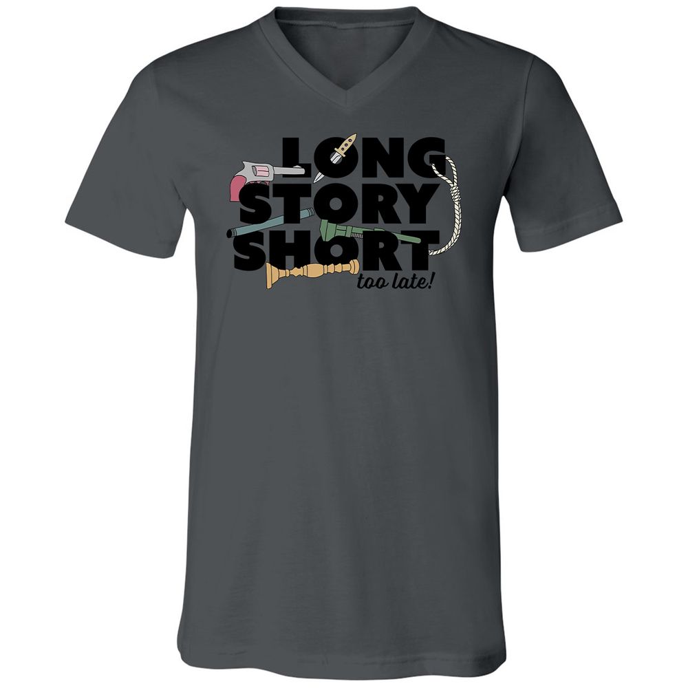 Unisex V-Neck T-Shirt - 11D8ZMA8 - Asphalt - 12