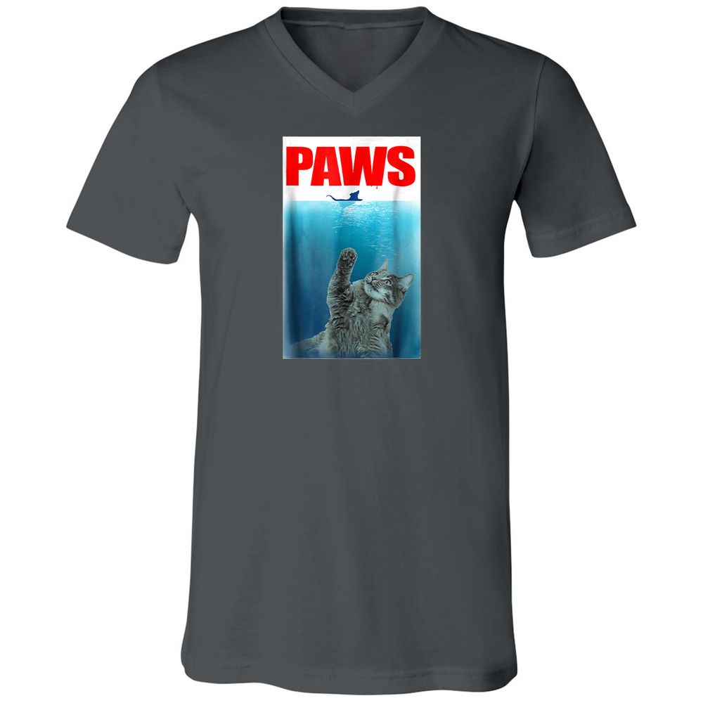 Unisex V-Neck T-Shirt - XHBJMDD7 - Asphalt - 12