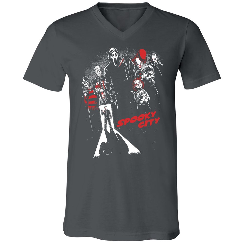 Unisex V-Neck T-Shirt - TA5EA8AE - Asphalt - 12