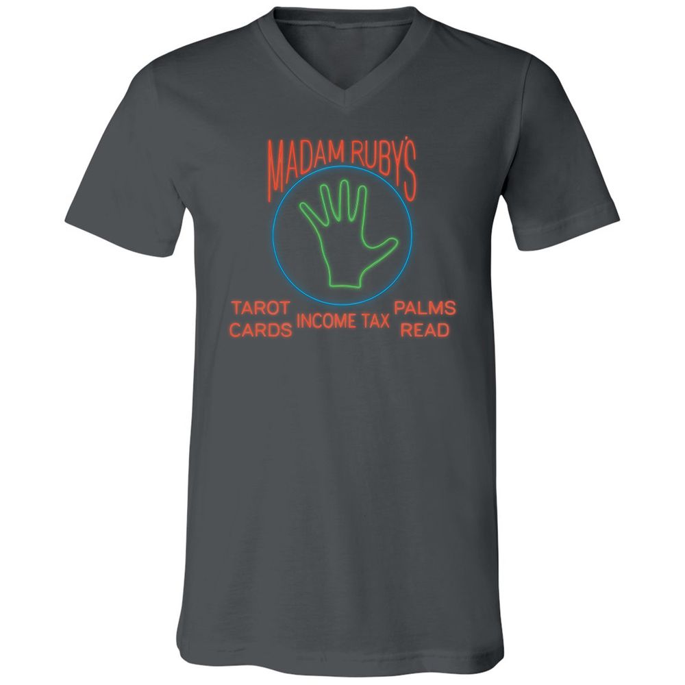 Unisex V-Neck T-Shirt - LCJFV8U6 - Asphalt - 12