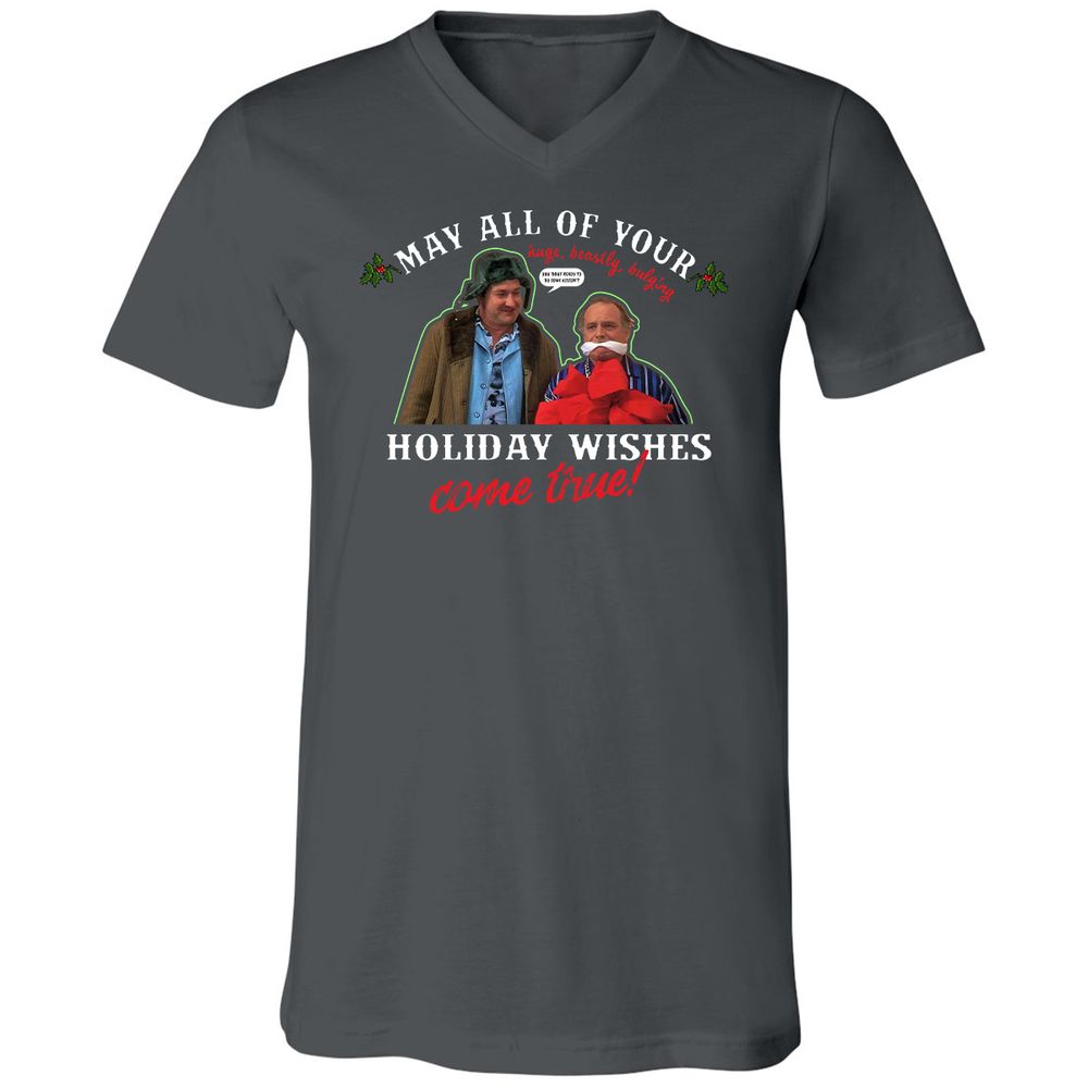 Unisex V-Neck T-Shirt - 4D2T7QPA - Asphalt - 12