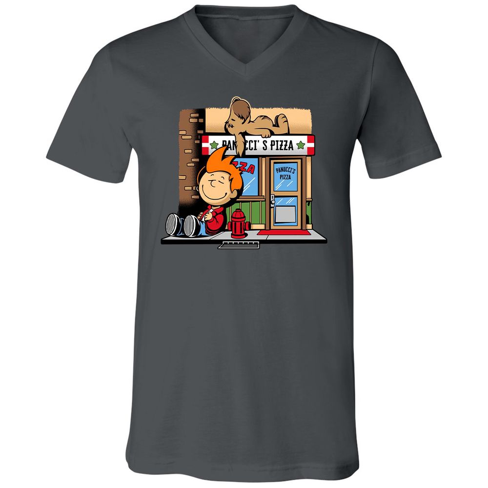 Unisex V-Neck T-Shirt - UCC41M6Y - Asphalt - 12