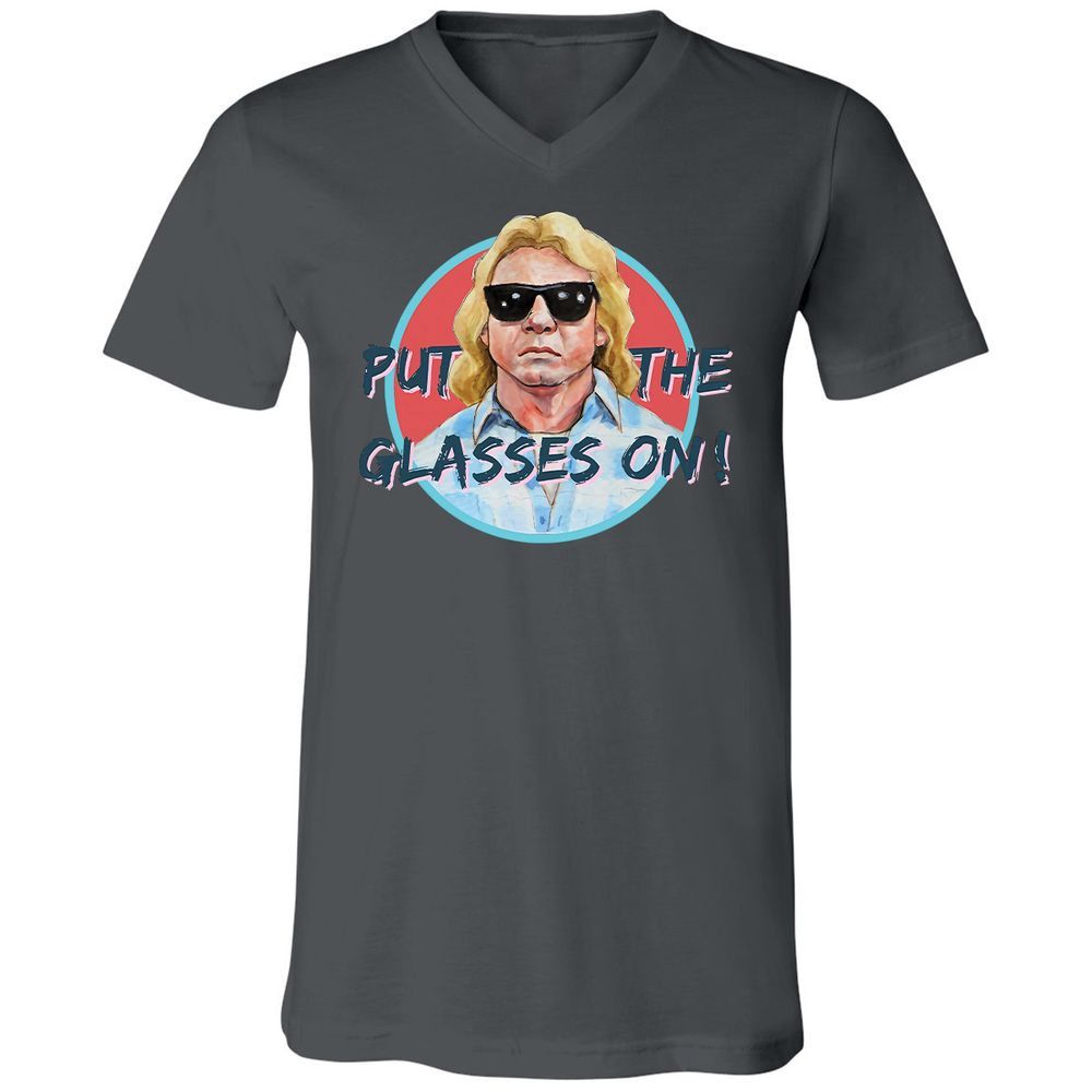 Unisex V-Neck T-Shirt - KWAY1NN6 - Asphalt - 12