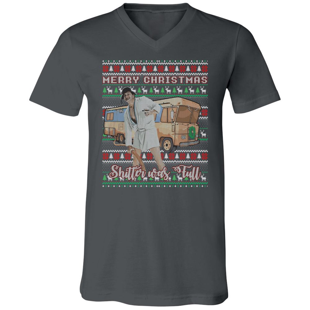 Unisex V-Neck T-Shirt - DX58ZCUD - Asphalt - 12