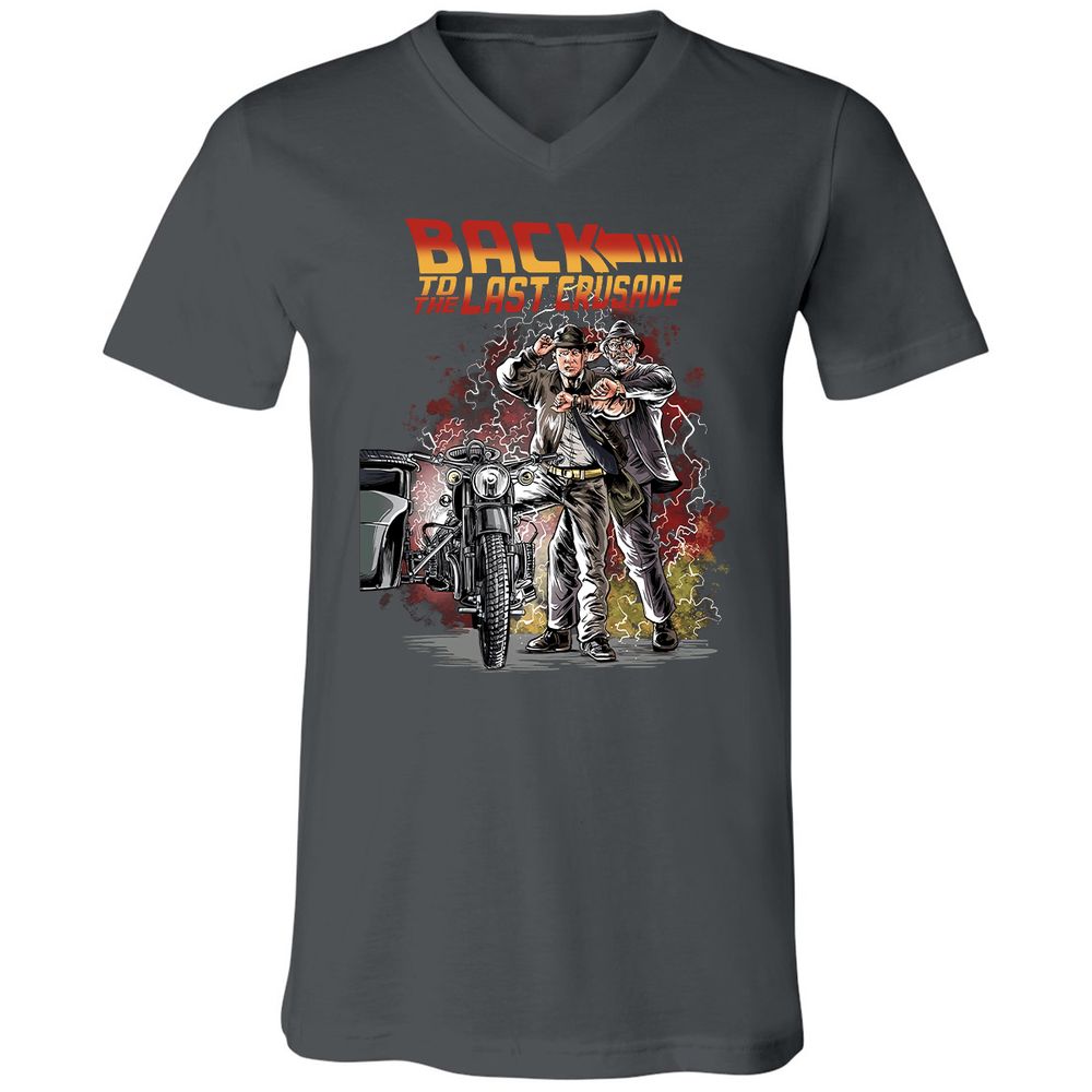 Unisex V-Neck T-Shirt - 7P1R84R6 - Asphalt - 12