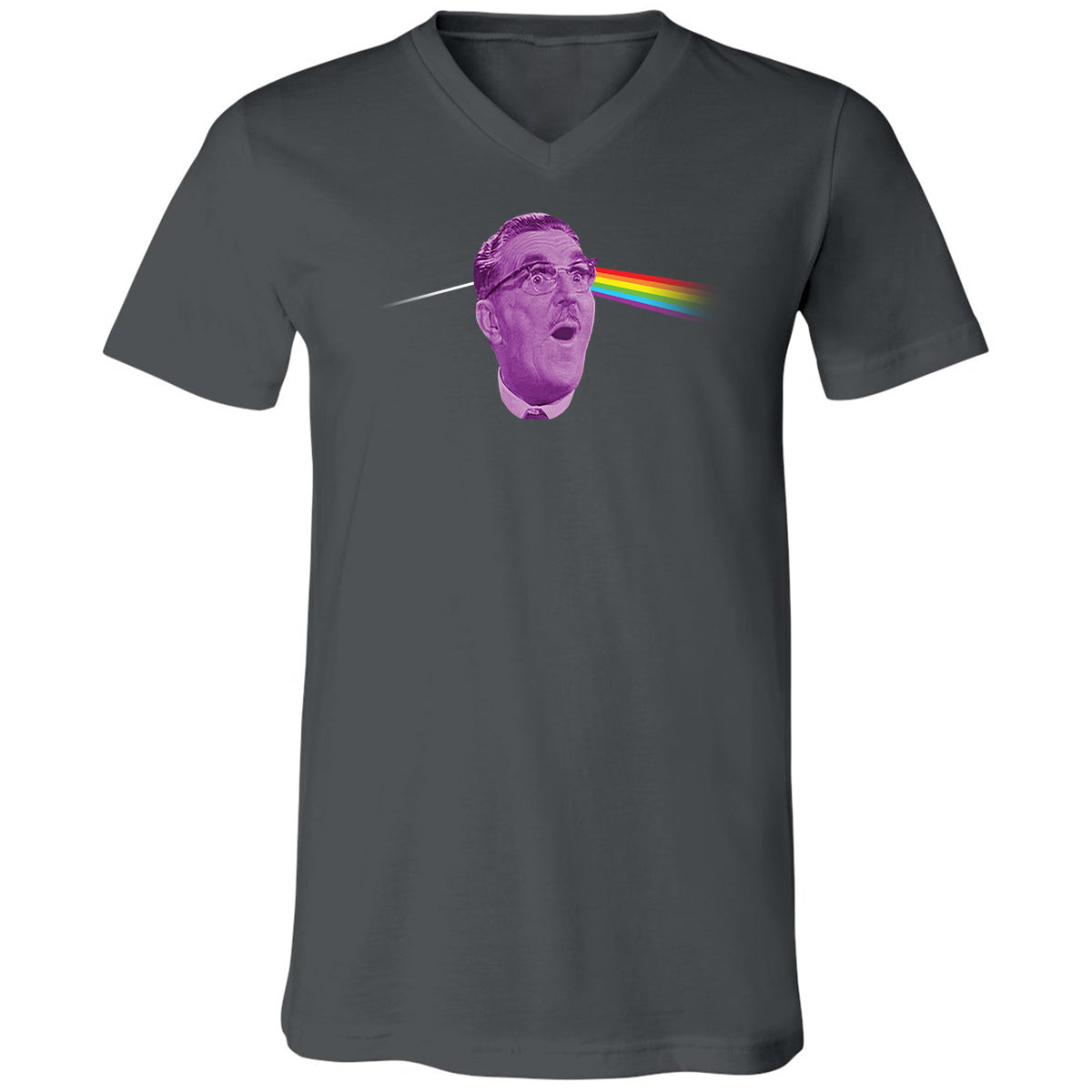 Unisex V-Neck T-Shirt - 53LPEUDW - Asphalt - 12