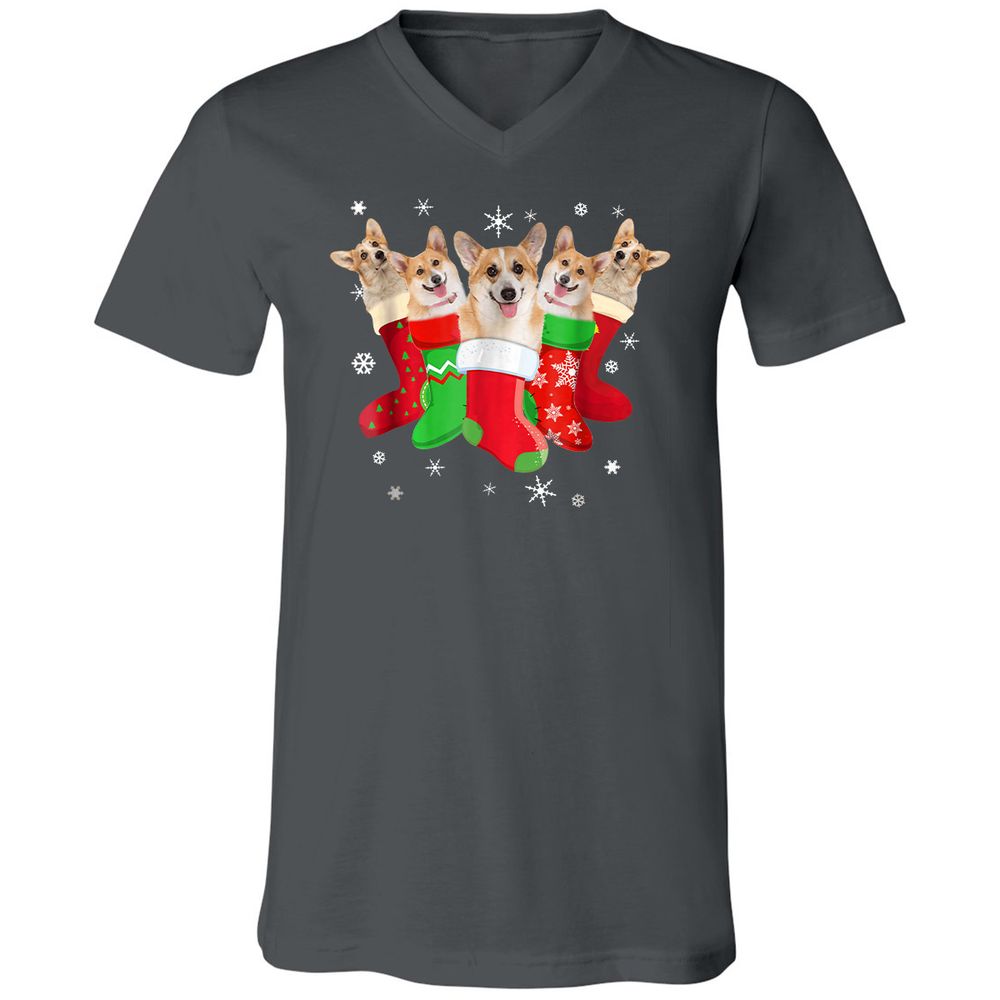 Unisex V-Neck T-Shirt - 5EV9MLPT - Asphalt - 12