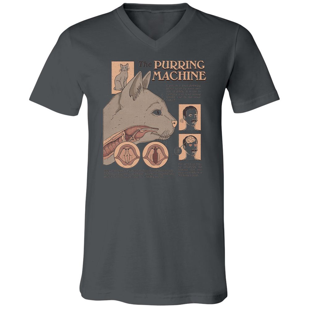 Unisex V-Neck T-Shirt - DJ8JTFLH - Asphalt - 12