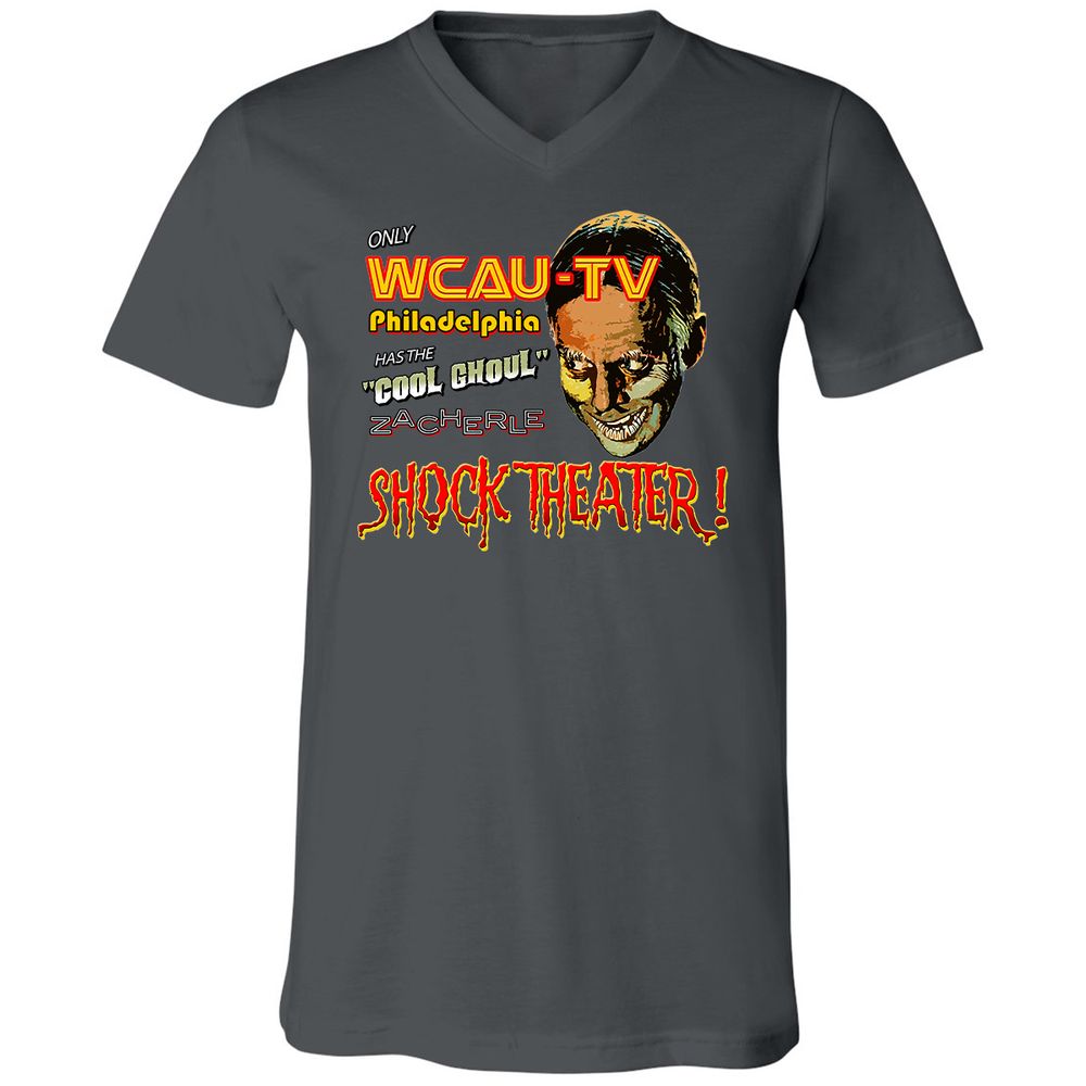 Unisex V-Neck T-Shirt - 4MDENZKD - Asphalt - 12