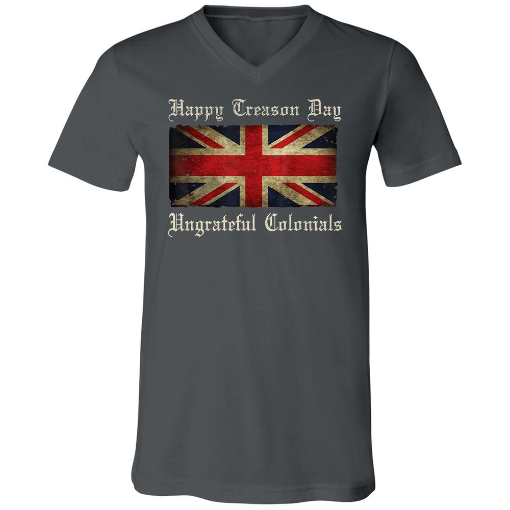 Unisex V-Neck T-Shirt - 8G7GUB33 - Asphalt - 12