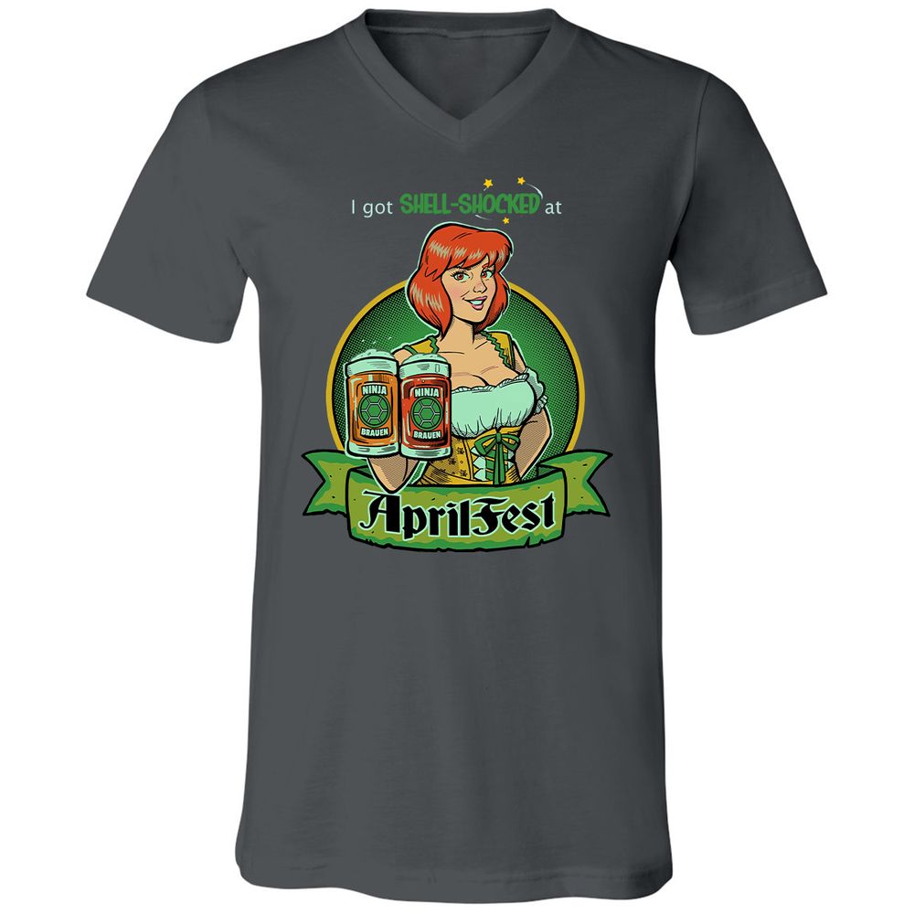 Unisex V-Neck T-Shirt - SFK6RA27 - Asphalt - 12