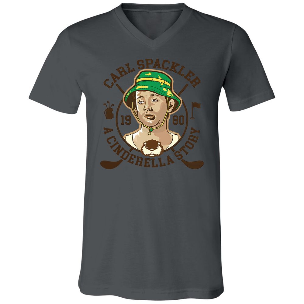 Unisex V-Neck T-Shirt - JGQUFS6Y - Asphalt - 12