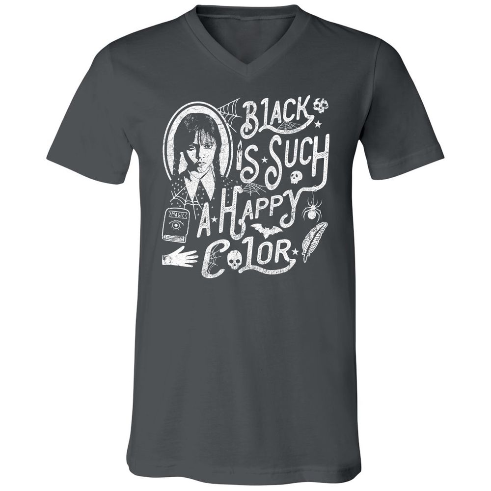 Unisex V-Neck T-Shirt - KCTQV6B5 - Asphalt - 12