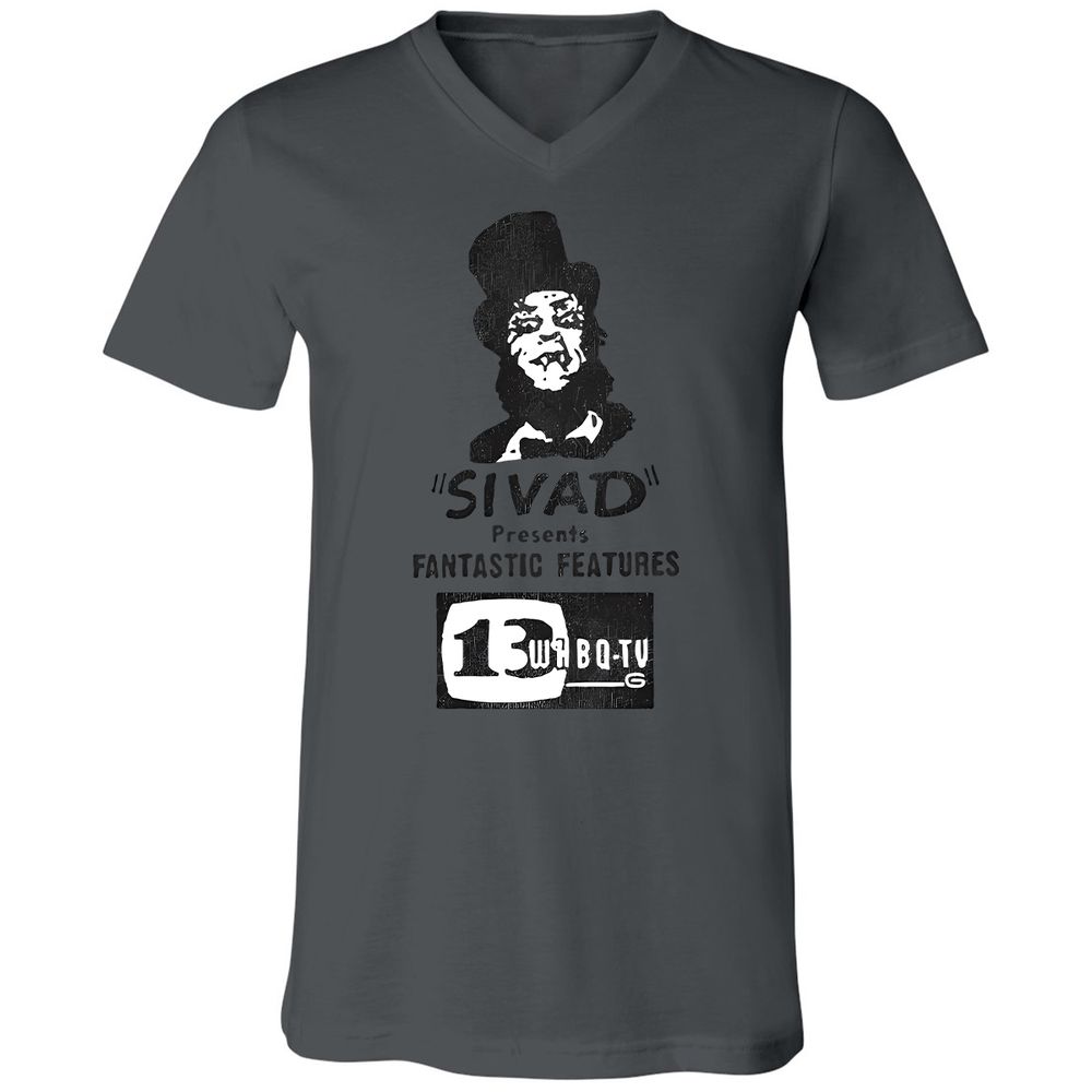 Unisex V-Neck T-Shirt - HMFLJQKL - Asphalt - 12