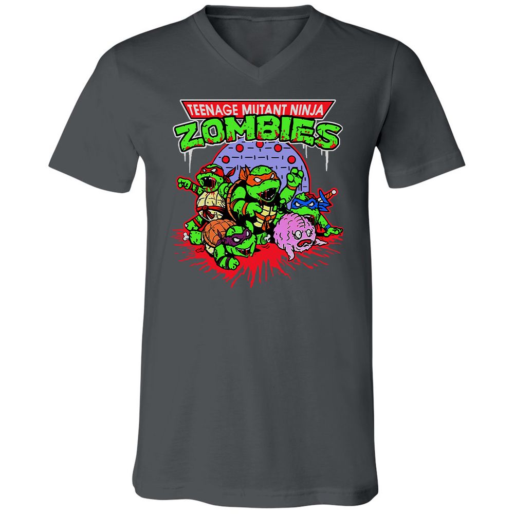 Unisex V-Neck T-Shirt - SS9VJFWK - Asphalt - 12