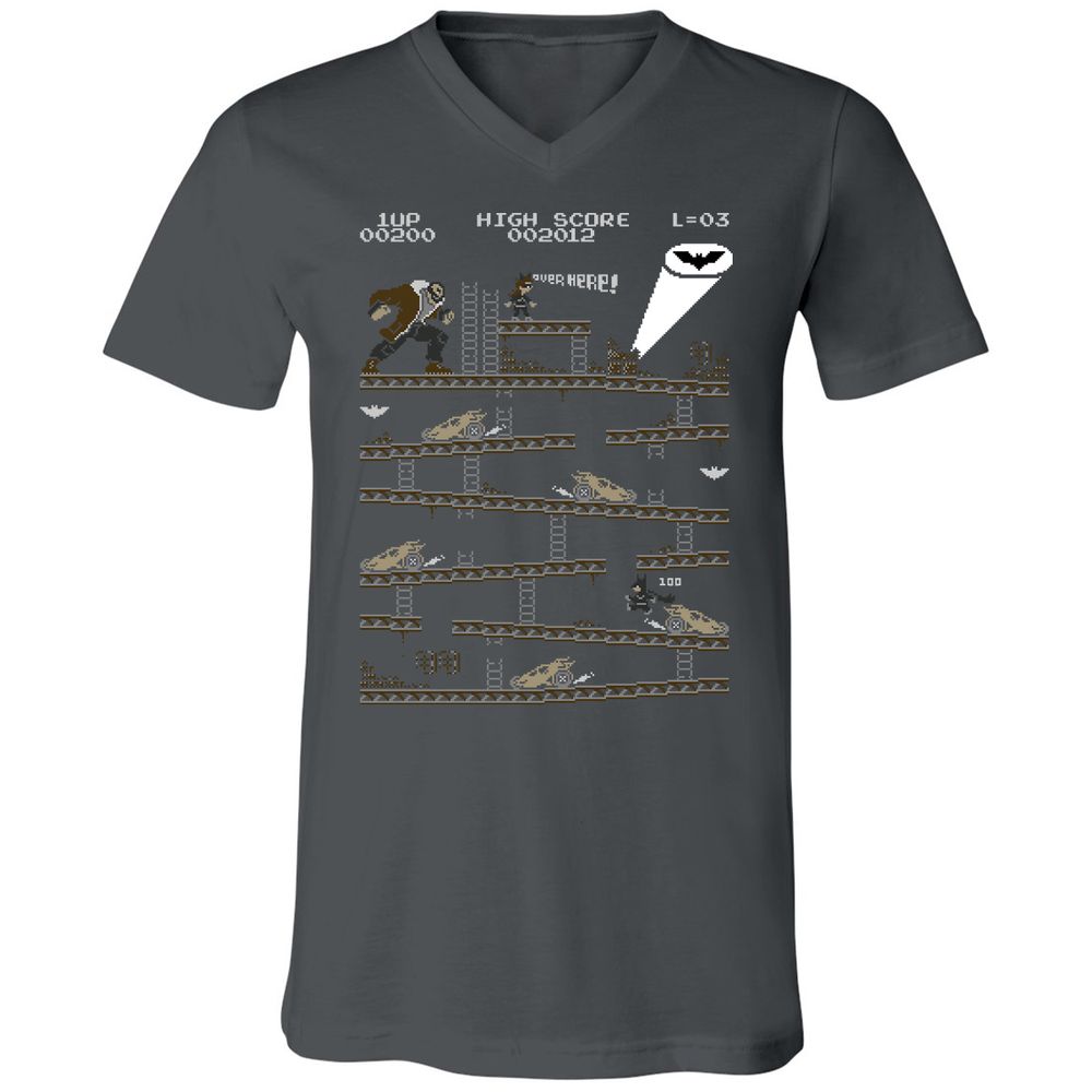 Unisex V-Neck T-Shirt - FVTGSCA6 - Asphalt - 12