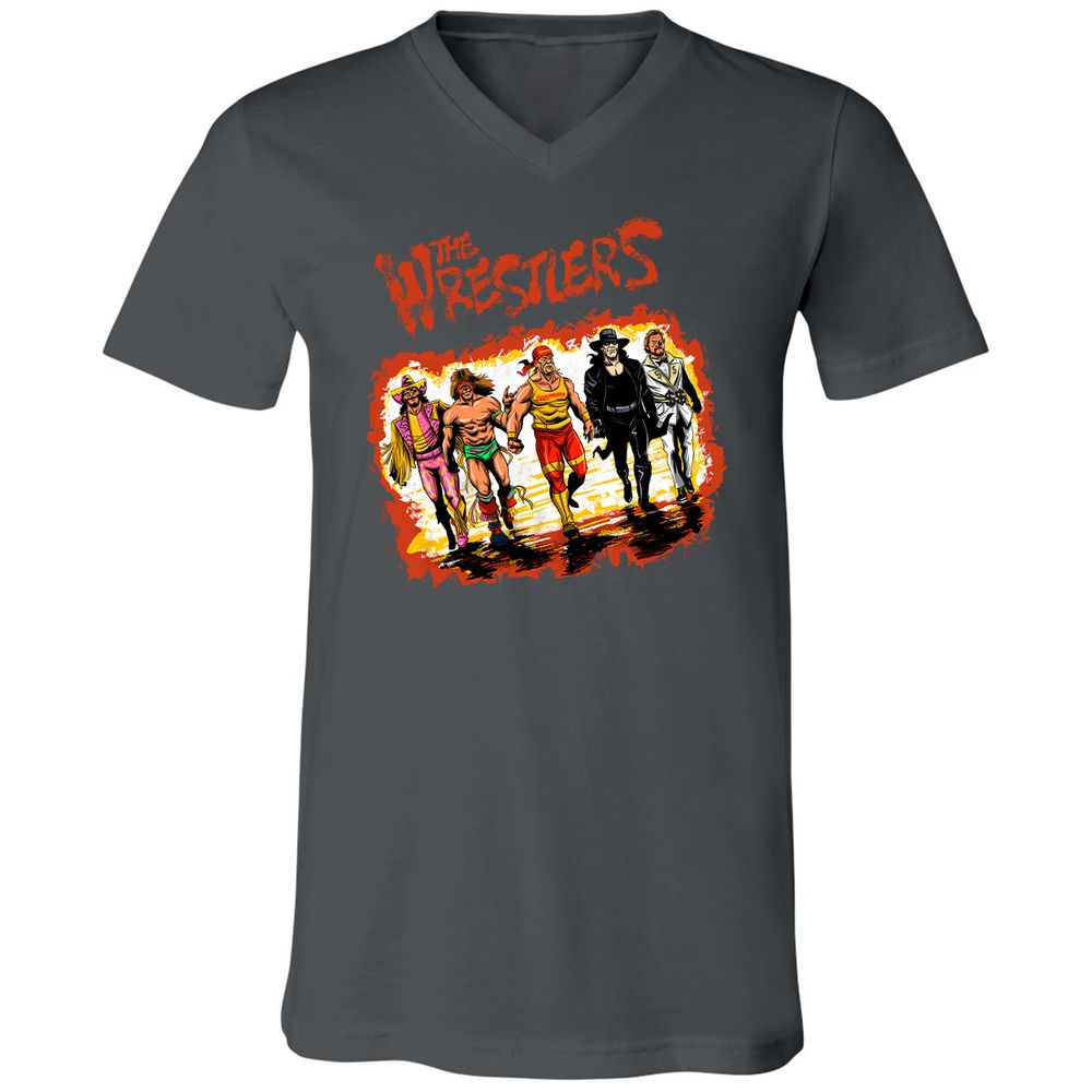 Unisex V-Neck T-Shirt - 2SWHU13X - Asphalt - 12