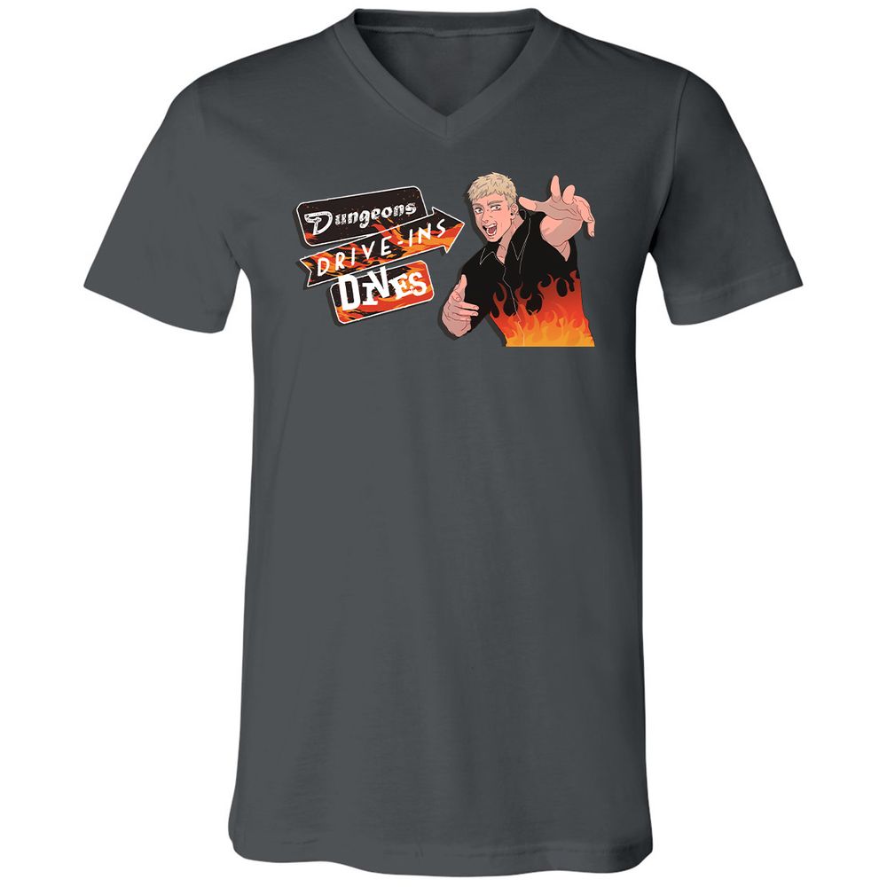 Unisex V-Neck T-Shirt - V1EP46GY - Asphalt - 12